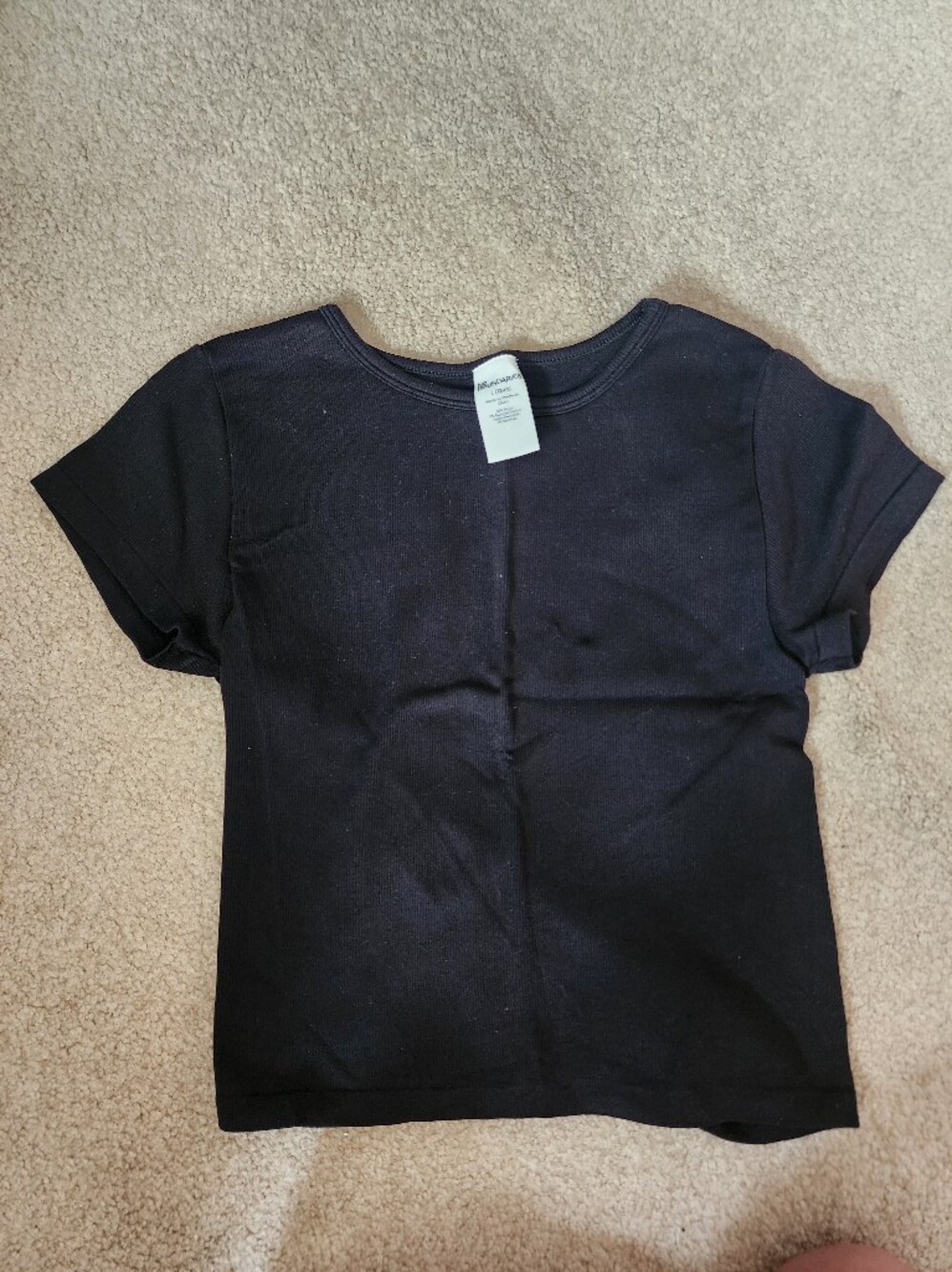 No Boundaries Black Short Sleeve Cropped Tee